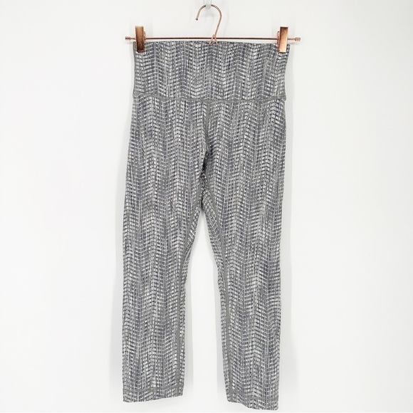 Lululemon Wunder Under Crop Hi-Rise 21" Luon Arrow Jacquard Battleship - Picture 4 of 7